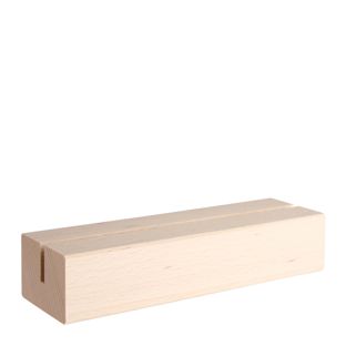 Card holder wood, base for variable insertion system MODUL 148 mm | beech wood  | straight insertion slot 