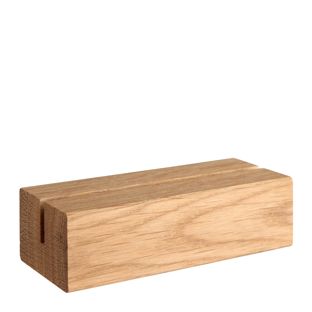 Card holder wood, base for variable insertion system MODUL 105 mm | oak wood  | straight insertion slot 