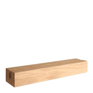 Card holder wood, base for variable insertion system MODUL 210 mm | oak wood  | straight insertion slot 