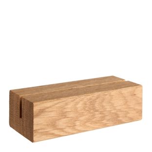Card holder wood, base for variable insertion system MODUL 100 mm | oak wood  | straight insertion slot 