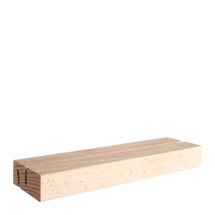 Card holder wood, base for variable insertion system MODUL 210 mm | beech wood  | straight and angled insertion slot 