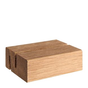 Card holder wood, base for variable insertion system MODUL 74 mm | oak wood  | straight and angled insertion slot 