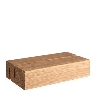 Card holder wood, base for variable insertion system MODUL 105 mm | oak wood  | straight and angled insertion slot 