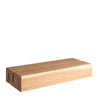 Card holder wood, base for variable insertion system MODUL 148 mm | oak wood  | straight and angled insertion slot 