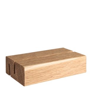 Card holder wood, base for variable insertion system MODUL 100 mm | oak wood  | straight and angled insertion slot 