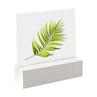 Card holder wood 60 mm | white  | straight insertion slot  | lacquered 