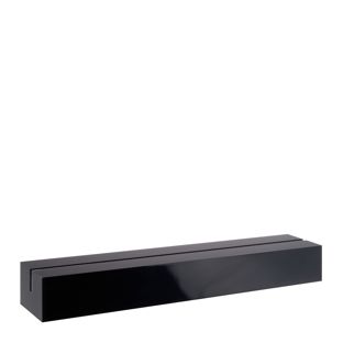 Acrylic card holder black  | glossy  | 150 mm