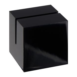 Acrylic card holder "Cube" black  | glossy 