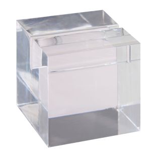 Acrylic card holder "Cube" transparent  | glossy 