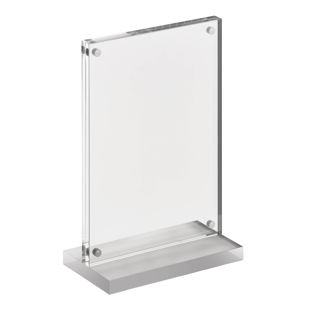 Magnetic T-menu holder with transparent matt base A6 - 105 x 148 mm  | portrait 