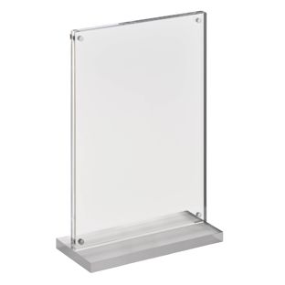 Magnetic T-menu holder with transparent matt base A5 - 148 x 210 mm  | portrait 