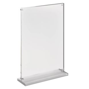 Magnetic T-menu holder with transparent matt base A4 - 210 x 297 mm  | portrait 