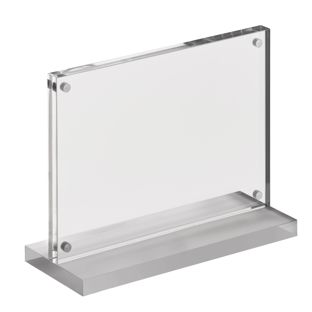 Magnetic T-menu holder with transparent matt base A6 105 x 148 mm  | landscape 