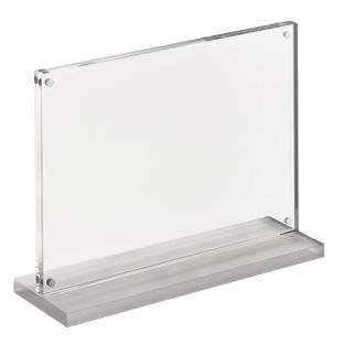 Magnetic T-menu holder with transparent matt base A5 - 210 x 148 mm  | landscape 