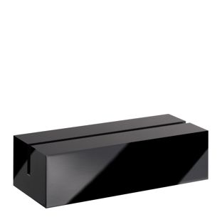 Card holder acrylic, base for variable insertion system MODUL 105 mm | black  | glossy 