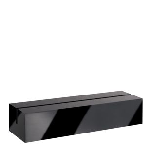 Card holder acrylic, base for variable insertion system MODUL 148 mm | black  | glossy 