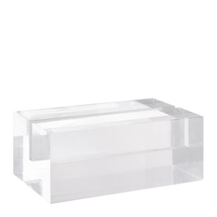 Card holder acrylic, base for variable insertion system MODUL 74 mm | transparent  | glossy 