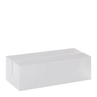 Card holder acrylic, base for variable insertion system MODUL 100 mm | transparent  | matt 