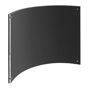 magnetic photo frame, curved 200x300 mm/A4  | transparent|black 