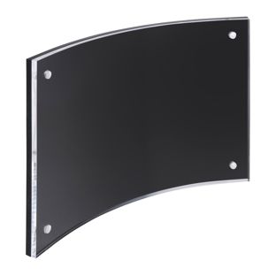 magnetic photo frame, curved 110 x 170 mm/A6  | transparent|black 