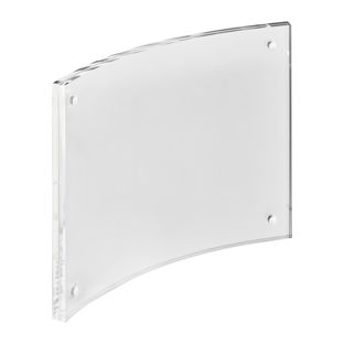 magnetic photo frame, curved 130 x 180 mm/A6  | transparent 