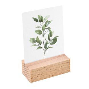 Card holder wood 60 mm | Beech  | angled insertion slot  | oiled 