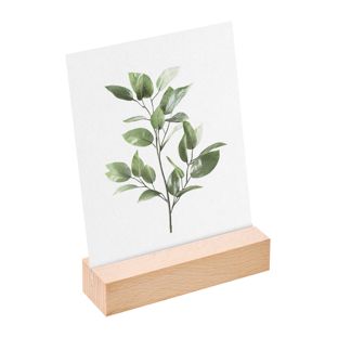 Card holder wood 100 mm | Beech  | angled insertion slot  | oiled 