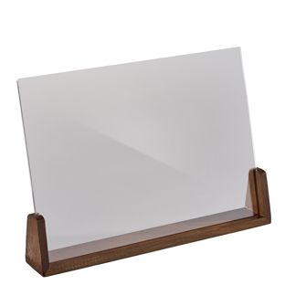 Menu holder wood LignoLine A4 - 297 x 210 mm  | landscape format  | acrylic (PMMA)|walnut wood 