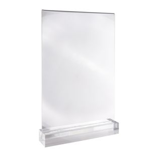 Menu holder MODUL, acrylic pocket with acrylic base A4  | transparent  | glossy 