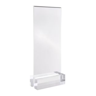 Menu holder MODUL, acrylic pocket with acrylic base 1/3 A4  | transparent  | glossy 