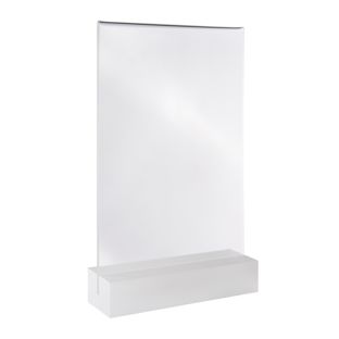 Menu holder MODUL, acrylic pocket with acrylic base A4  | transparent  | matt 