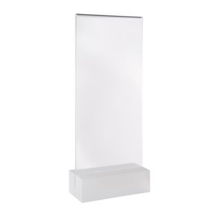Menu holder MODUL, acrylic pocket with acrylic base 1/3 A4  | transparent  | matt 