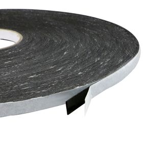 Double-sided foam adhesive PE tape, black, 1 mm thick, strong adhesive, EL100-02 12 mm