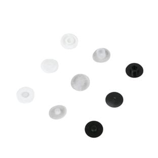 Plastic snap rivets with flat head 