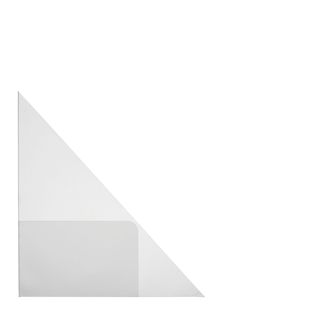 Corner pockets with business card pocket, self-adhesive, PP foil, transparent 150 x 150 mm – left 