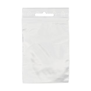Zip lock bags, with euro hole, PE foil 90 µm | 70 x 100 mm 