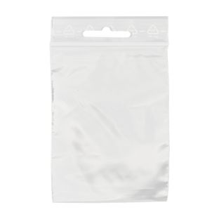 Zip sáček, s euro otvorem, PE folie 50 µm | 100 x 150 mm 