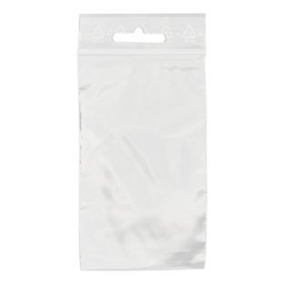 Zip lock bags, with euro hole, PE foil 90 µm | 110 x 220 mm 