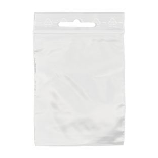 Zip lock bags, with euro hole, PE foil 50 µm | 160 x 220 mm 