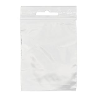 Zip lock bags, with euro hole, PE foil 90 µm | 180 x 250 mm 