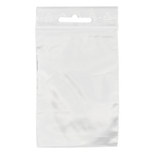 Zip lock bags, with euro hole, PE foil 90 µm | 200 x 300 mm 