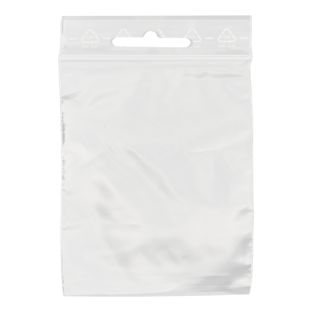 Zip lock bags, with euro hole, PE foil 90 µm | 250 x 350 mm 