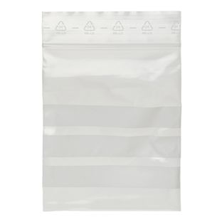 Zip lock bags, with labelling strips, PE foil 60 x 80 mm | 50 µm