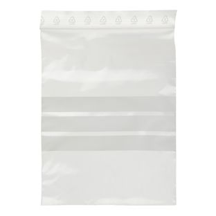 Zip lock bags, with labelling strips, PE foil 150 x 180 mm | 50 µm