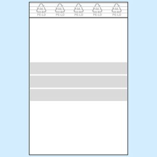 Zip lock bags, with labelling strips, PE foil 115 x 155 mm | 50 µm