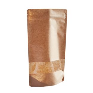 Stand Up Pouches with window 160 x 270 mm  | brown 