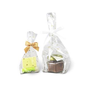Cross bottom bags, OPP foil, stars 