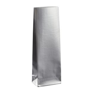 Block bottom bags, silver 