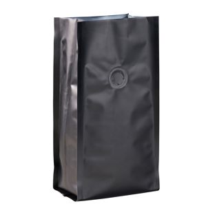 Coffee bag with aroma valve, black 245 x 100 mm 