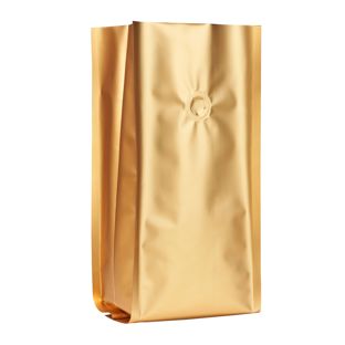 Sáček na kávu s ochranným aroma ventilkem, zlatý 290 x 120 mm 